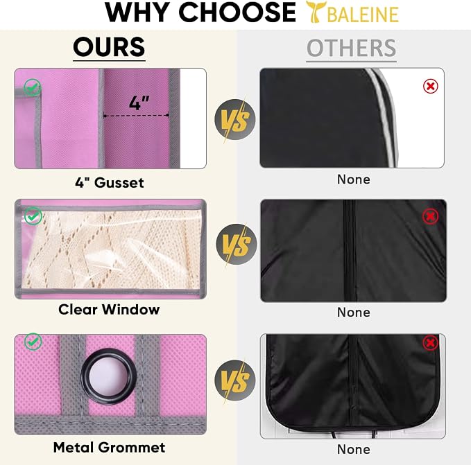 BALEINE 2PK Heavy Duty Garment Bag - Image 7