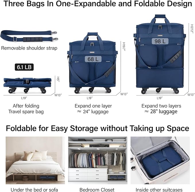 Hanke Expandable Collapsible Luggage - Image 2