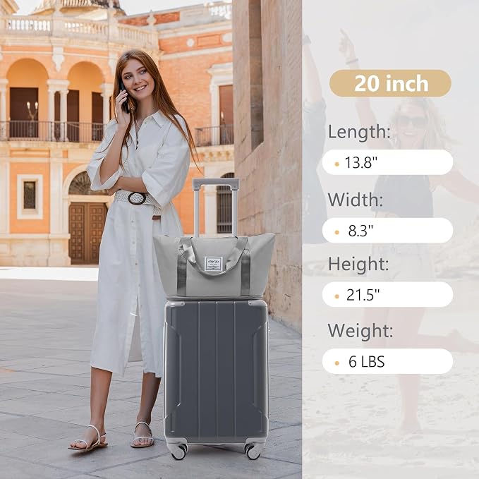 Merax Luggage Set 3 Piece, 20 Inch Carry on Spinner Suitcase - Image 7