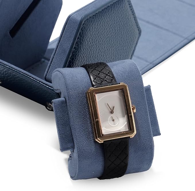 Oirlv Luxury Hexagonal Leather Watch Travel Case Single Watch Box - Image 7