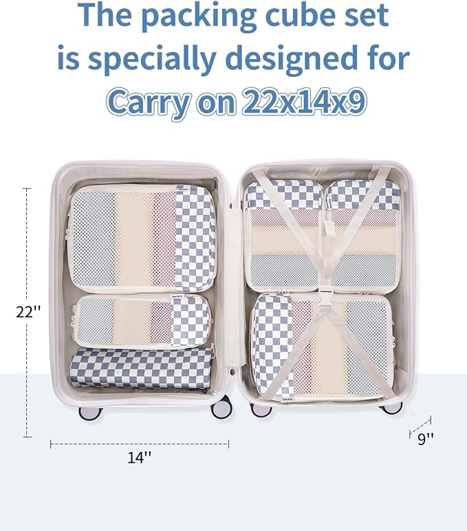 Narwey 6 Set Compression Packing Cubes - Image 2