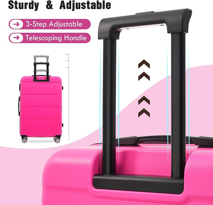 Merax Luggage Sets of 3 Piece Carry on Suitcase Airline Approved, Hardcase - Image 5