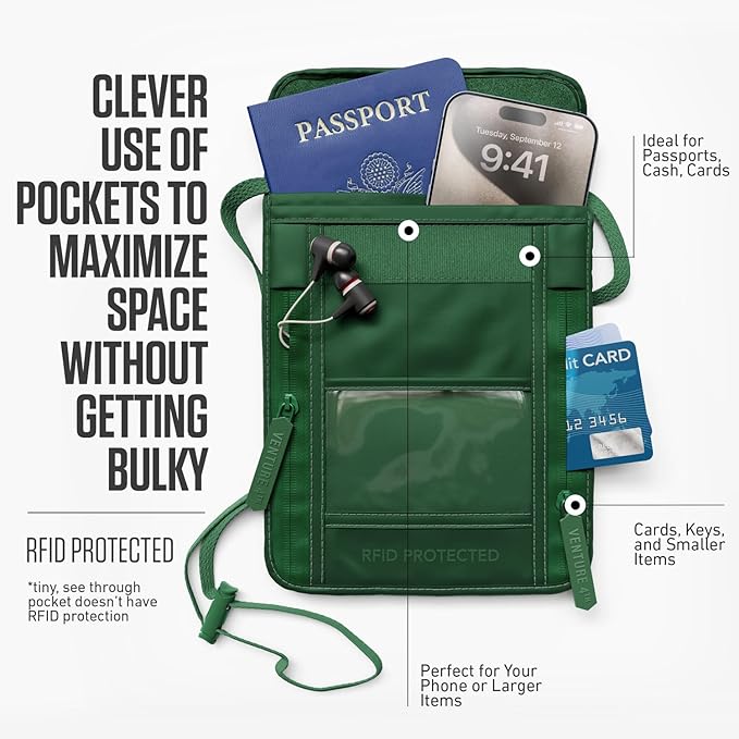 VENTURE 4TH Passport Holder Neck Wallet - Image 2