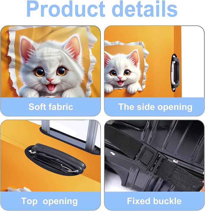 Luggage Cover Washable Suitcase Protector Anti-scratch Suitcase cover Fits - Image 3