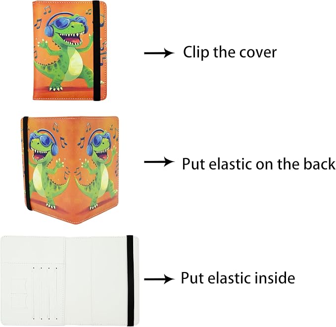 Dinosaur Passport Holder for Women and Men PU Leather Passport Cover for Travel - Image 4