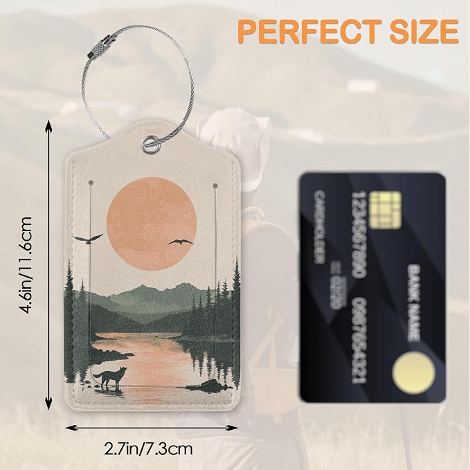 Vintage Mountain Flow 3 Pack Luggage Tags - Image 2