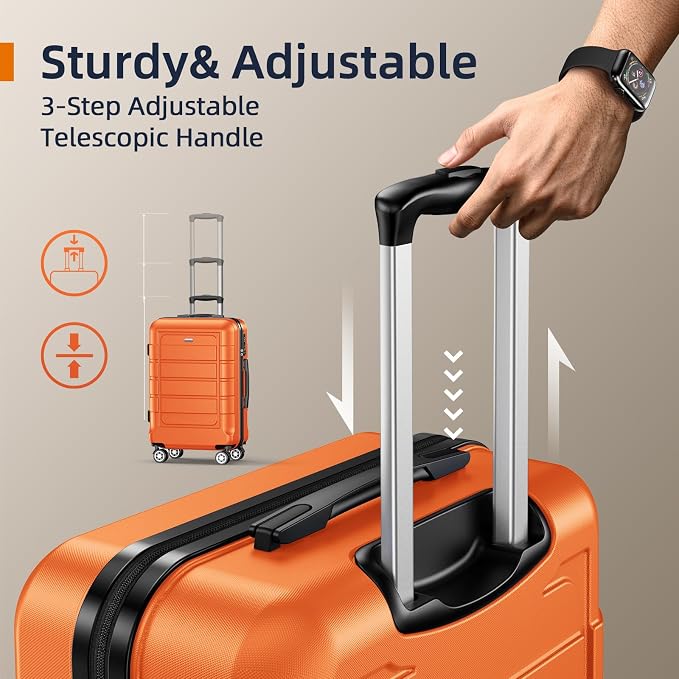 SHOWKOO Luggage Sets Expandable PC+ABS Durable Suitcase Sets Double Wheels TSA - Image 6