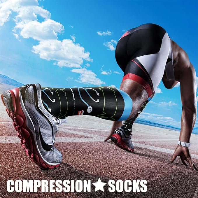 CHARMKING Compression Socks for Women & Men Circulation 15-20 mmHg is Best - Image 3