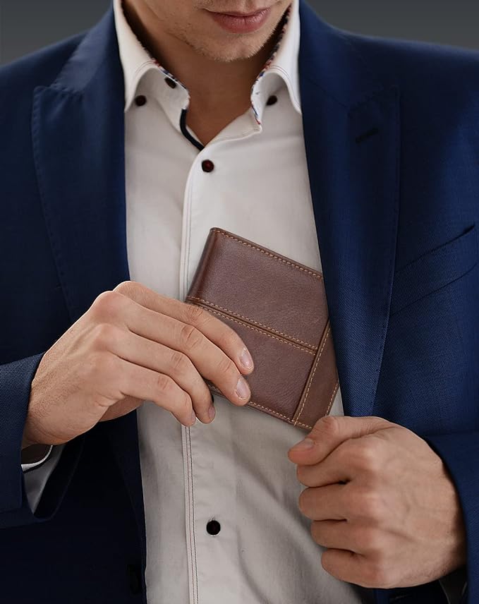 Swallowmall Mens Wallet Rfid Blocking Leather Wallet - Image 3