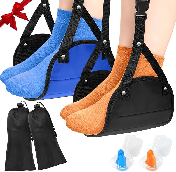 Foot Hammock for Plane Travel by Woolitime
