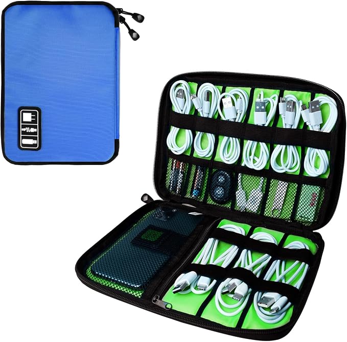Electronics Organizer Travel Case, Electronic Accessories Storage Bag, Portable by Lcsmaokin