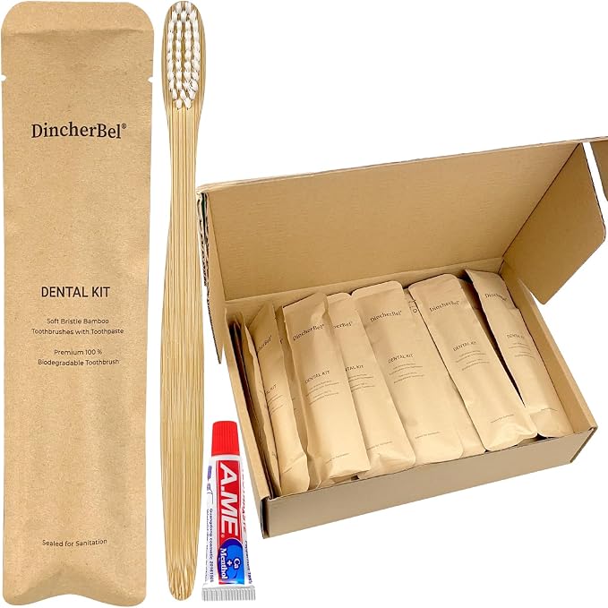 Bamboo Toothbrushes Kit Bulk, Disposable Toothbrushes - Image 2