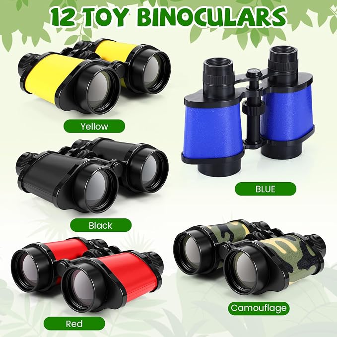 12 Set Binocular Compass Magnifying Glass Set Christmas Birthday Gift Small - Image 3