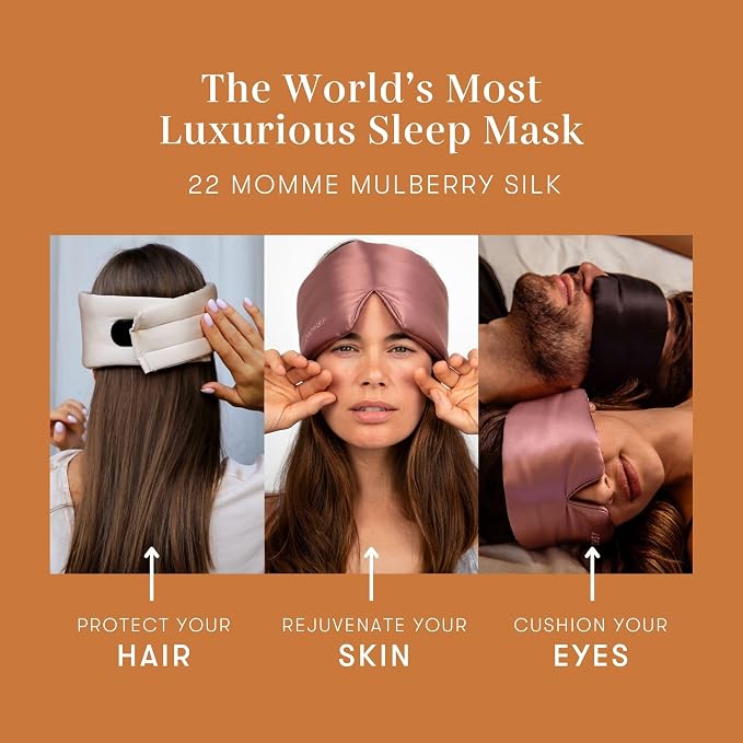 DROWSY Silk Sleep Mask. Face-Hugging, Padded Silk Cocoon - Image 5