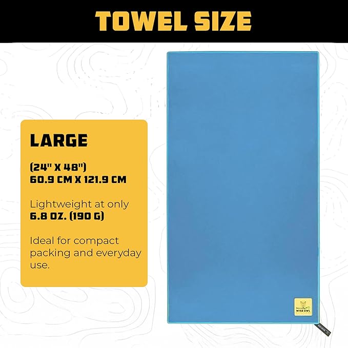 Wise Owl Outfitters Microfiber Camping Towel - Image 3
