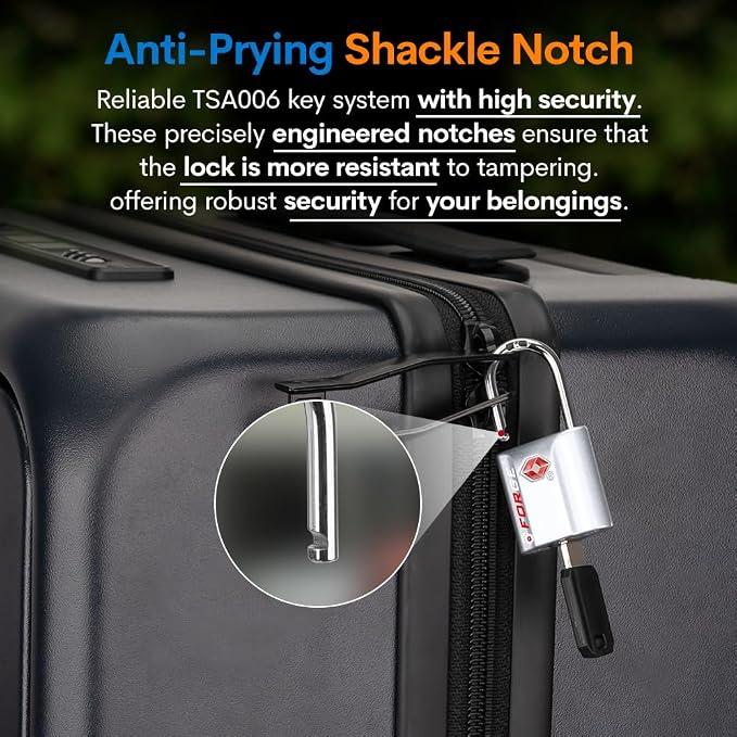 TSA Approved Luggage Locks, Ultra-Secure Dimple Key Travel Locks - Image 3