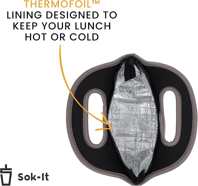 Sok It LunchTote Zippered Bag Insulated Neoprene Caddy - Image 4