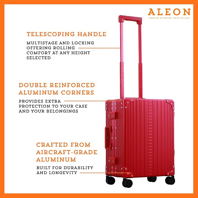 All Aluminum Lightweight Carry-On Luggage - Image 2