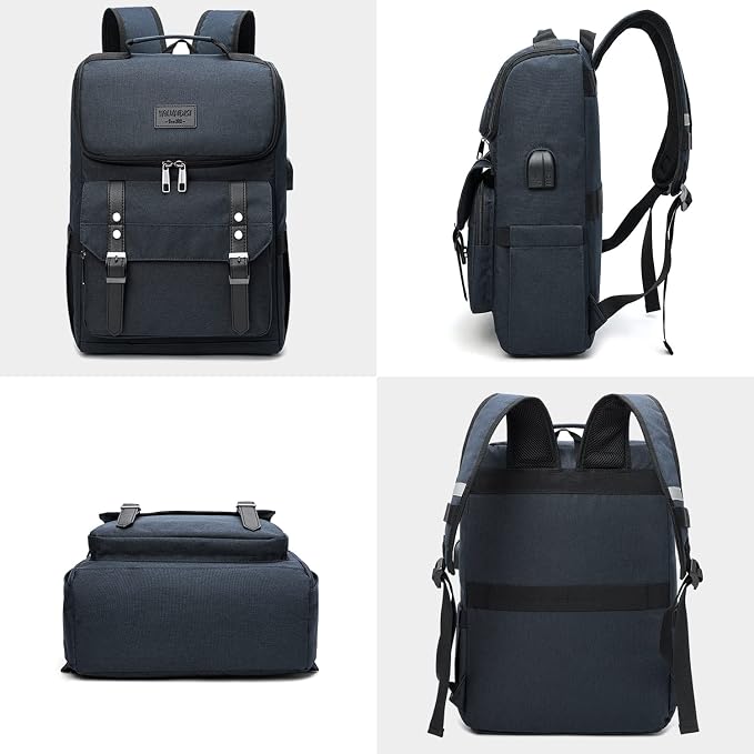 YALUNDISI Vintage Backpack Travel Laptop Backpack - Image 5