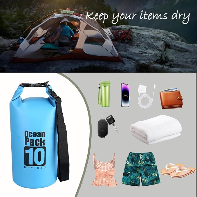 Dry Bag Waterproof Backpack 5L/10L/20L/30L Roll Top Waterproof Bag, Floating - Image 5