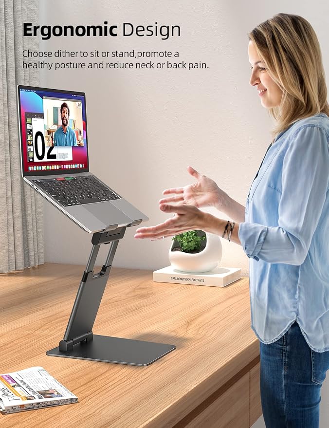 Nulaxy Height Adjustable Laptop Stand - Image 2