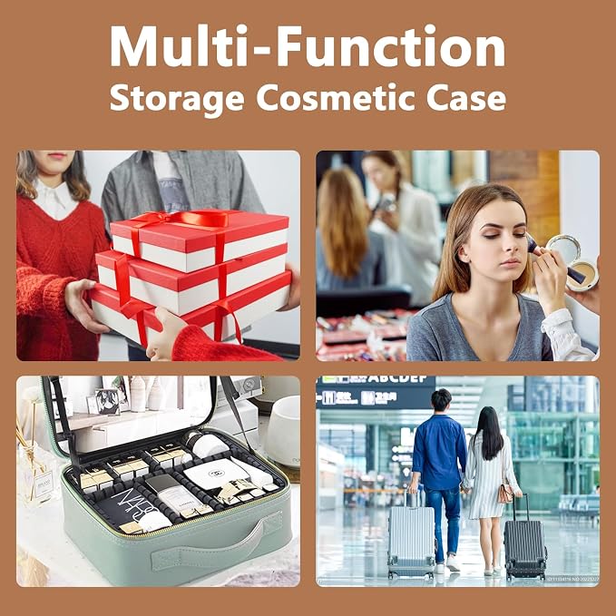 Travel Makeup Bag for Women and Makeup Artists Cosmetic Organizer Large Makeup - Image 5
