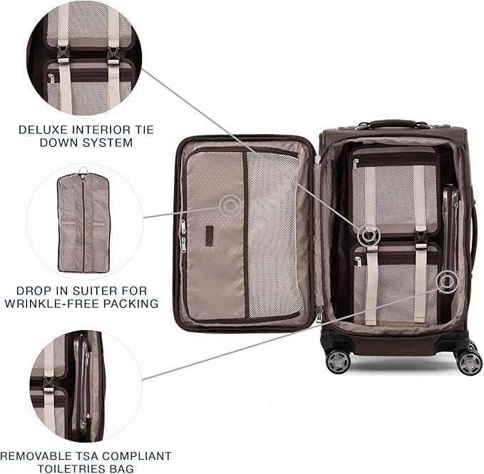 Travelpro Platinum Elite Softside Expandable Carry on Luggage, 8 Wheel Spinner - Image 5