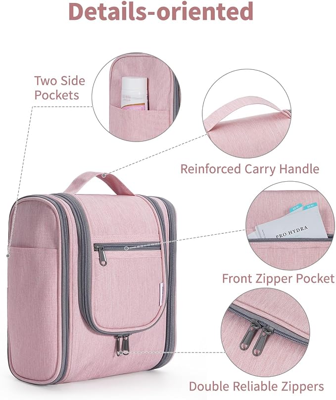 Narwey Small Hanging Toiletry Bag Women Travel Makeup Bag Organizer Toiletries - Image 4
