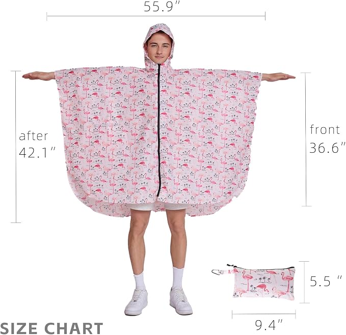 Cloak raincoat Unisex poncho Adult hooded men and women - Image 3