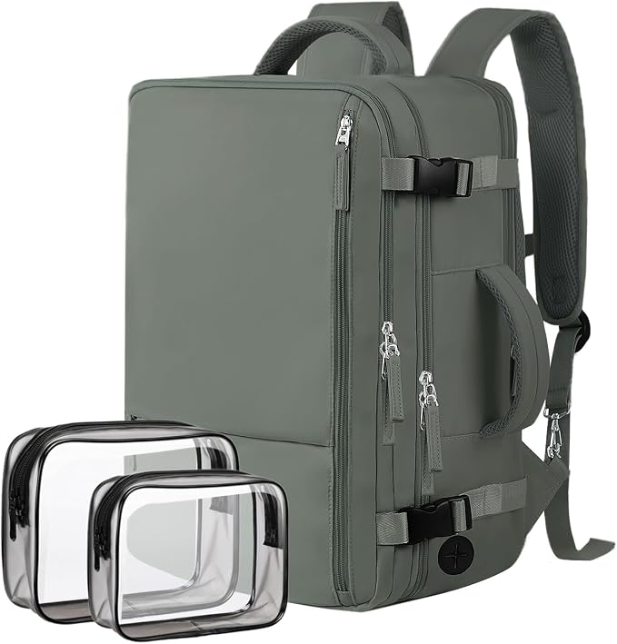 Hanples Women's Large 17.3 Inch Laptop Backpack, Olive Green, Waterproof by Hanples