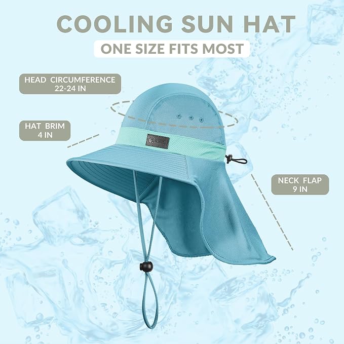Sukeen Cooling Sun Hat for Men Women UPF50+ Wide Brim Fishing Hat - Image 6