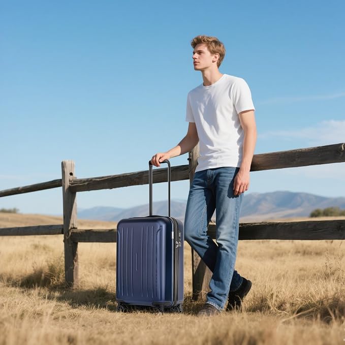 KYME Suitcase Hardshell With Double Spinner Wheels, PC+ABS TSA Lock Travel - Image 8