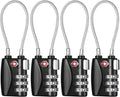 ZHEGE TSA Luggage Locks 4 Pack Travel Padlocks by ZHEGE
