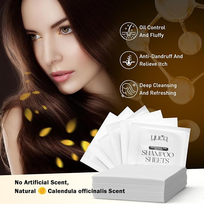 YUCO Travel Hair Shampoo Sheets Travel Pack 25 Tablets, Individual Sachet - Image 5