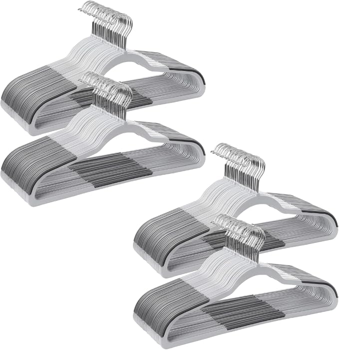 SONGMICS Clothes Hangers, Space-Saving, Light Gray and Dark Gray UCRP050G100 by SONGMICSbySONGMICSHOME
