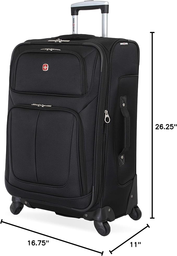 SwissGear Sion Softside Expandable Luggage, Checked-Medium 25-Inch - Image 11