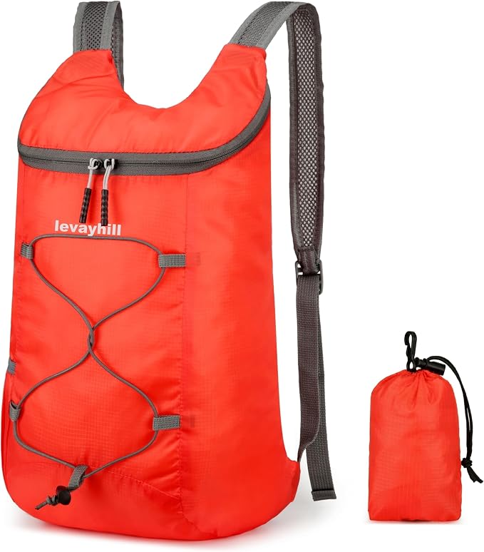 16L Hiking Daypack Lightweight Foldable Travel Backpack Water Repellent Camping by Levayhill