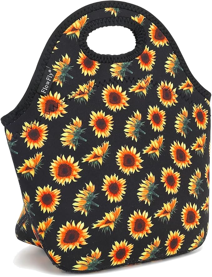 FlowFly Neoprene Lunch Tote Insulated Thermal Reusable Lunch Bag Box by FlowFly