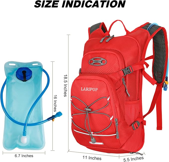 LARIPOP Hydration Backpack, 18L Hiking Backpack - Image 2