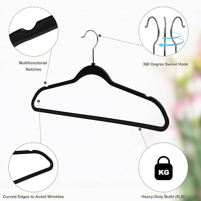 Quality Hangers 160 Pack Slim Plastic Hangers - Image 5
