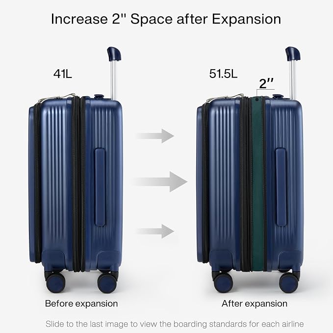 Hanke Grace Expandable Carry On Luggage - Image 5