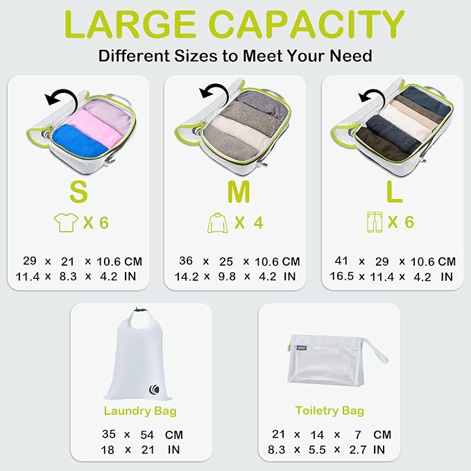 Cipway Compression Packing Cubes, Ultralight Luggage Organizer Bags - Image 6
