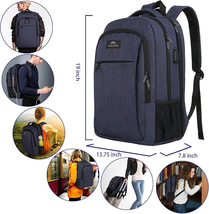 MATEIN Large College Backpack, Sturdy Computer Backpack - Image 7
