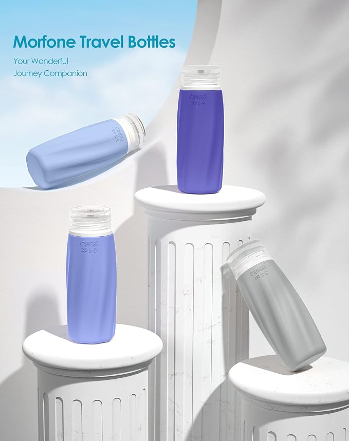 Morfone Travel Bottles for Toiletries, 3oz TSA Approved Travel Size Containers - Image 3