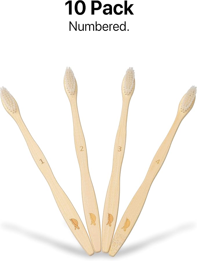 Sea Turtle Plant-Based Bristles, Soft Bamboo Toothbrushes, Individually Sealed - Image 5