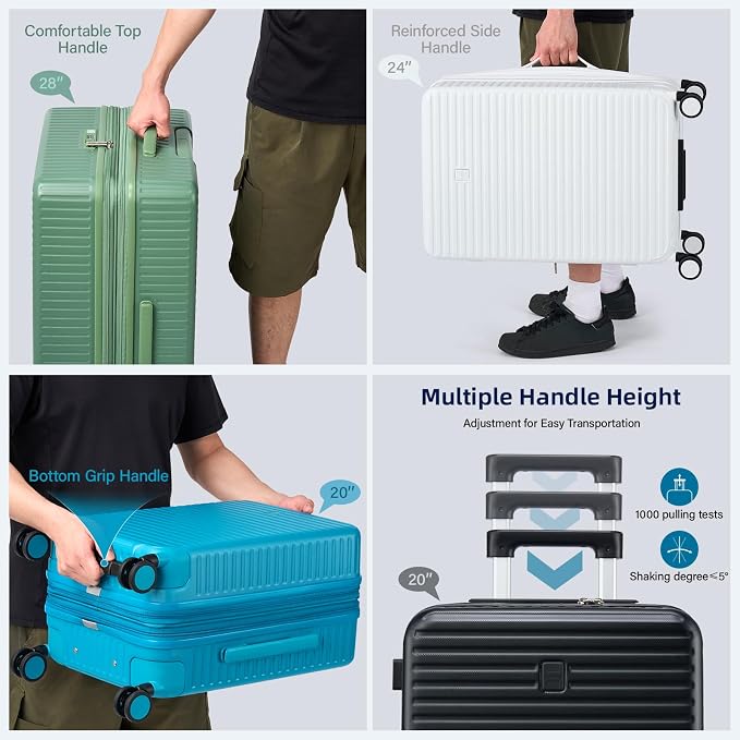 Hard Shell Suitcases 20 Inch Carry on Luggage Airline Approved, Expandable - Image 8