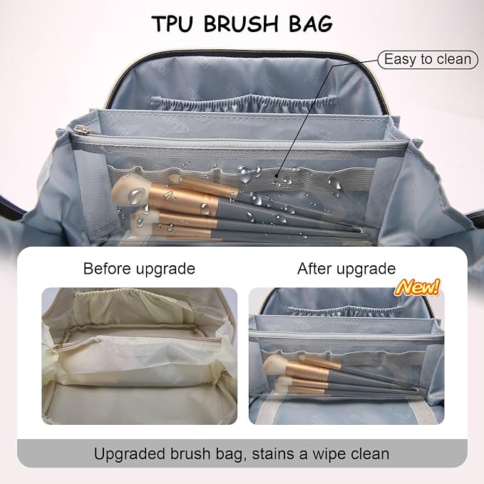 BOYATU Travel Makeup Bags for Women: Large Cosmetic Bag Waterproof - Image 4