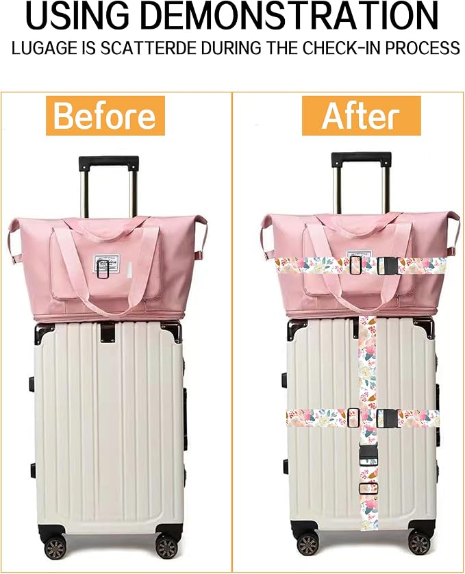 Luggage Straps for Suitcases, Adjustable Travel Belt, Durable Wide Luggage Strap - Image 4