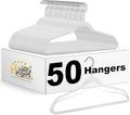 Quality Hangers 50 Pack Non-Velvet Plastic Hangers by QualityHangers