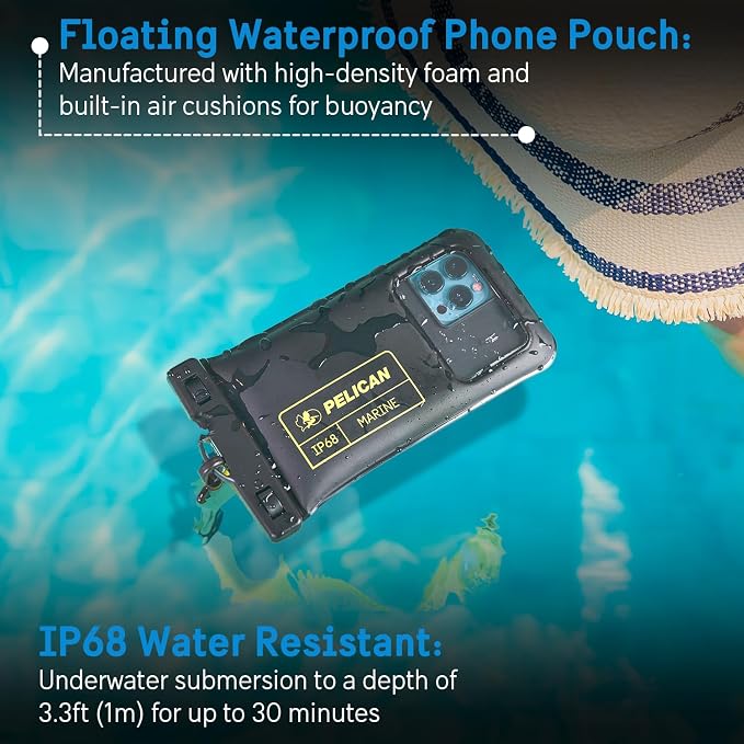 Pelican Marine - IP68 Waterproof Phone Pouch Floating Waterproof Phone Case - - Image 2